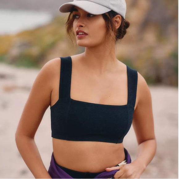 Beyond yoga cropped space dye bra